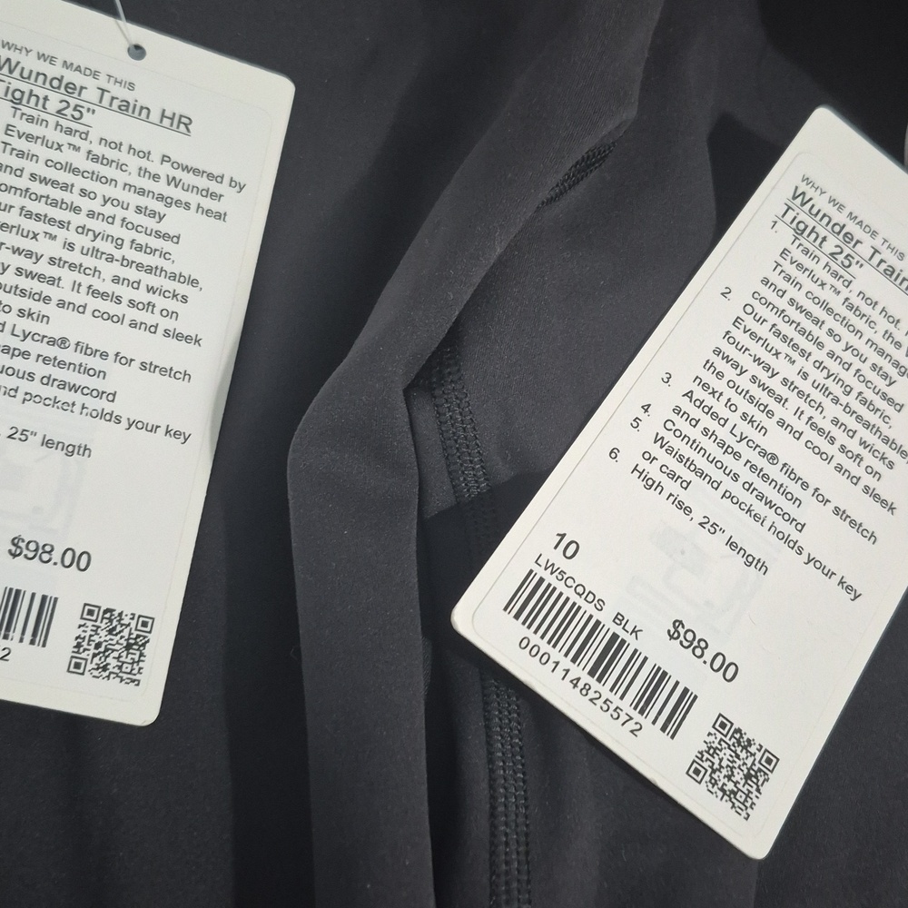 3 Set Bundle. Lululemon NWT Size 10 "25" (One 23") Wunder Train Leggings. - Picture 3 of 4